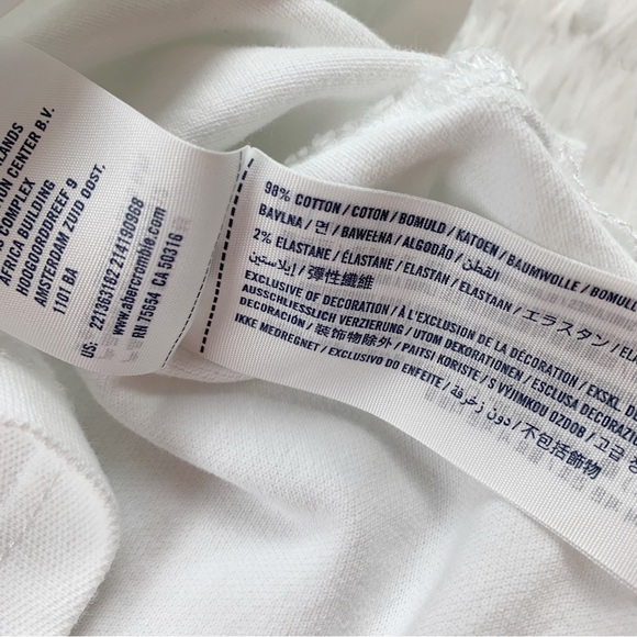 abercrombie kids short sleeve polo shirt in white - Picture 5 of 6